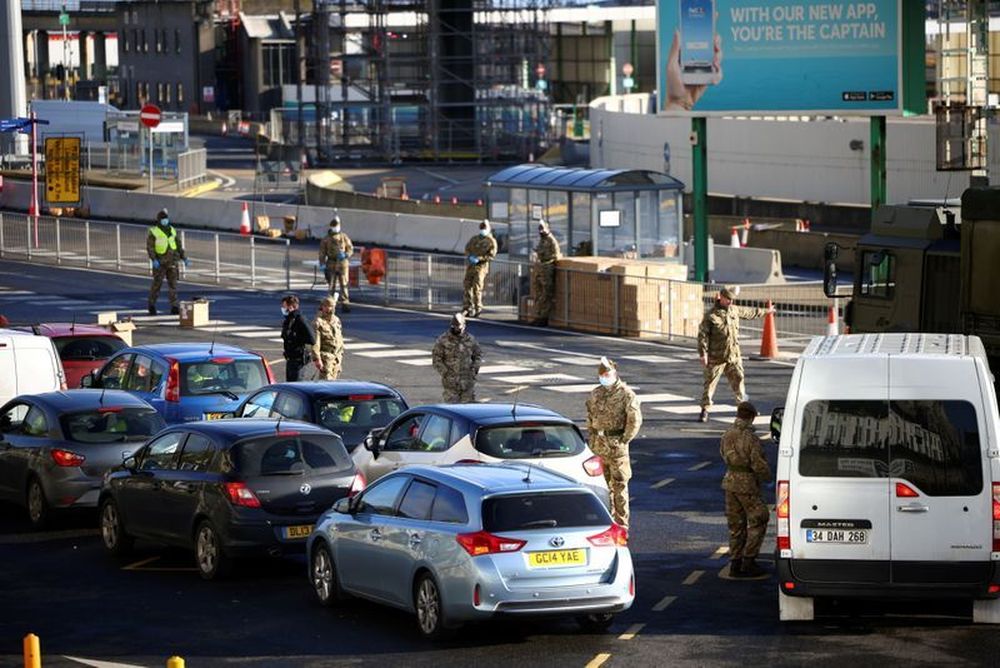 British soldiers check vehicles at the entrance of the Port of Dover, amid the coronavirus disease (Covid-19) outbreak, in Dover, Britain, December 25, 2020. u00e2u20acu201d Reuters pic