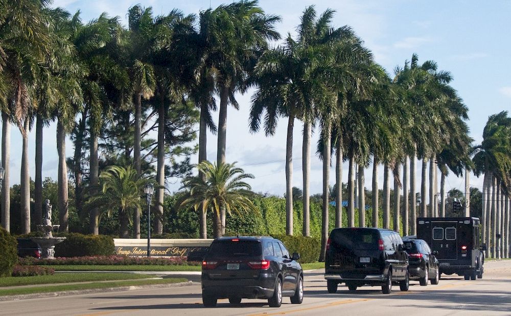 The motorcade of US President Donald Trump arrives at Trump International Golf Club in West Palm Beach, Florida, December 25, 2020. u00e2u20acu201d AFP pic