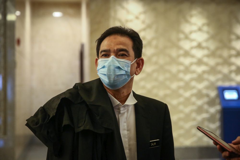 Selangor state legal adviser, Datuk Salim Soib @ Hamid, who was appearing for the Selangor state government, insisted that Rosliza was a Muslim when she was born.— Picture by Yusof Mat Isa