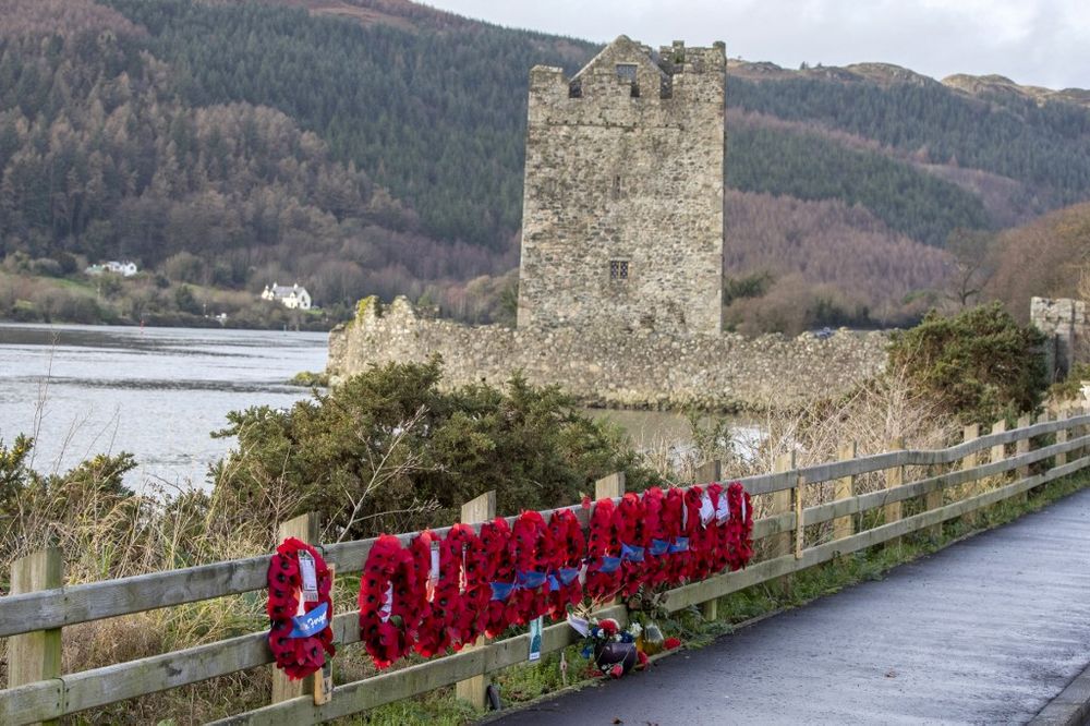 This memorial to the 18 British soldiers killed in an IRA attack is seen on the outskirts of the border town of Warrenpoint in Northern Ireland, on December 15, 2020. A port hub humming with ferries and freight, Warrenpoint sits on the Irish border and was the site of the deadliest attack on British troops during ‘The Troubles’. — AFP pic