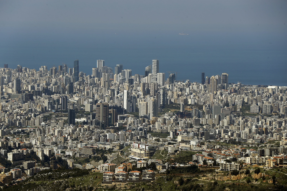 A photograph shows a partial view of Lebanon's capital Beirut with a clear skyline, on March 21, 2020, as most people stay home following measures taken by the government to control the spread of the novel coronavirus. u00e2u20acu201d AFP pic