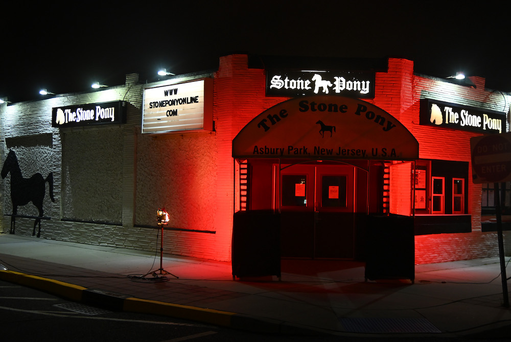 In this file photo taken on September 1, 2020 the Stone Pony in Asbury Park, NJ is lit in red as venues nationwide participate in the Red Alert RESTART campaign. u00e2u20acu201d AFP pic