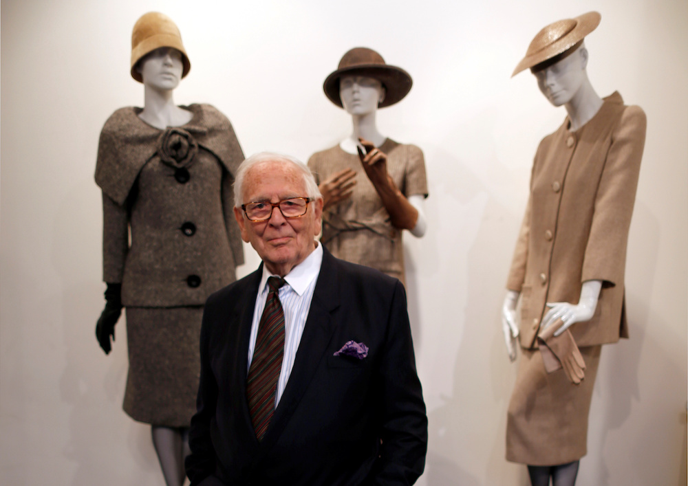 French fashion designer Pierre Cardin poses in front of his 1954-1956-1957 fashion creations in his museum called u00e2u20acu02dcPast-Present-Futureu00e2u20acu2122 in Paris November 12, 2014. u00e2u20acu201d Reuters pic