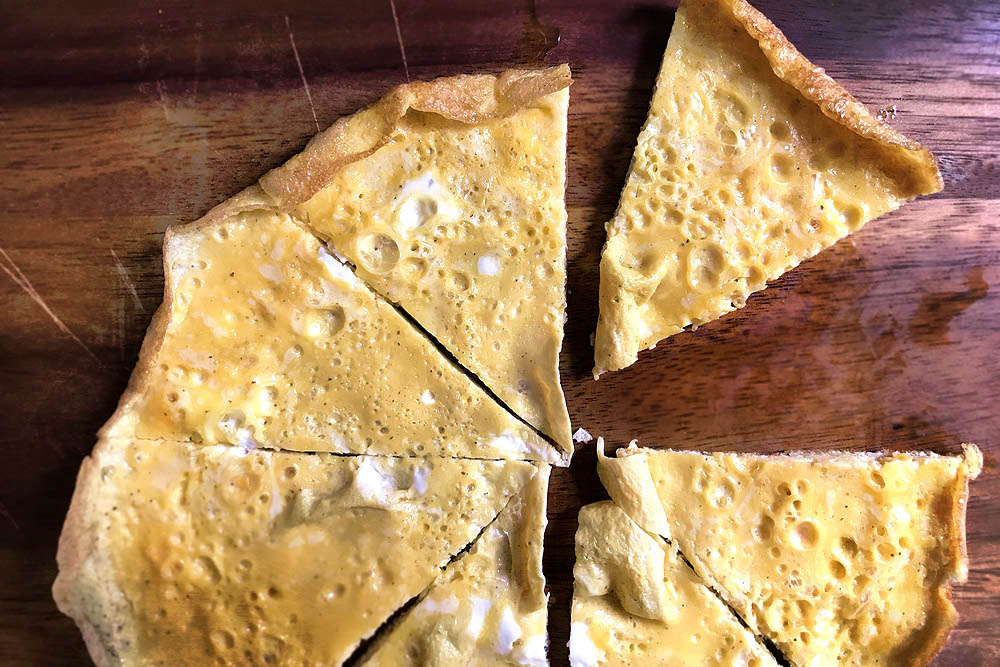 Instead of strips, why not try wedges of omelette?