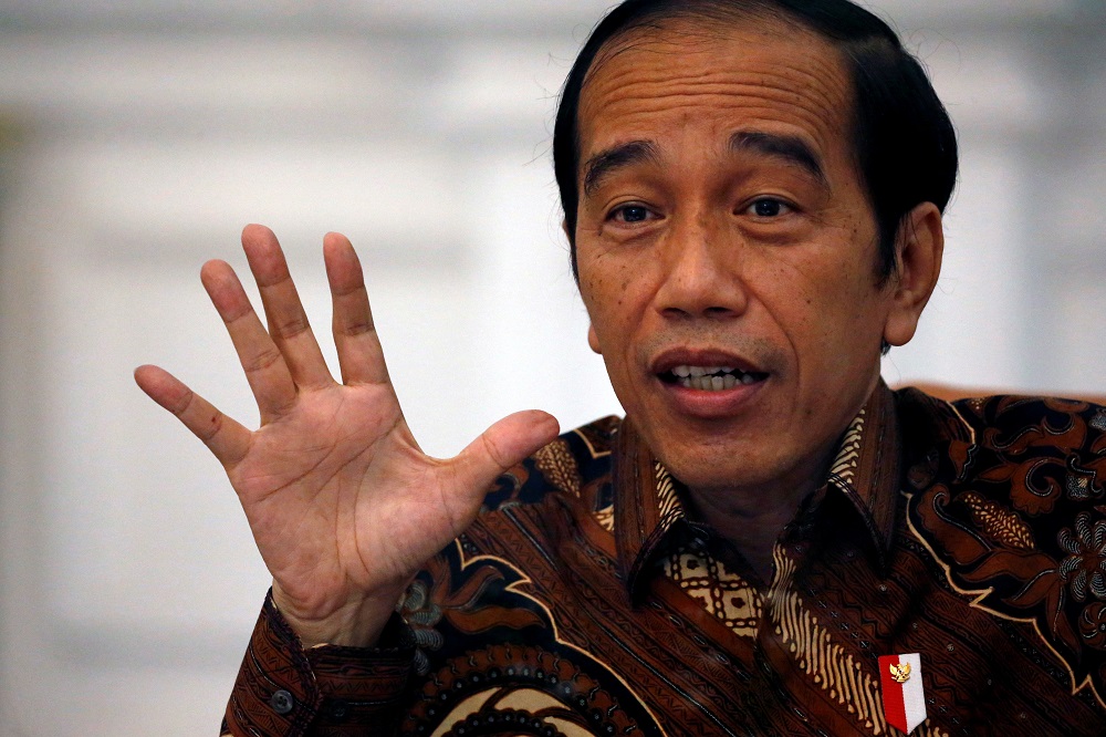 Indonesian President Joko Widodo gestures during an interview with Reuters at the presidential palace in Jakarta November 13, 2020. u00e2u20acu201d Reuters pic