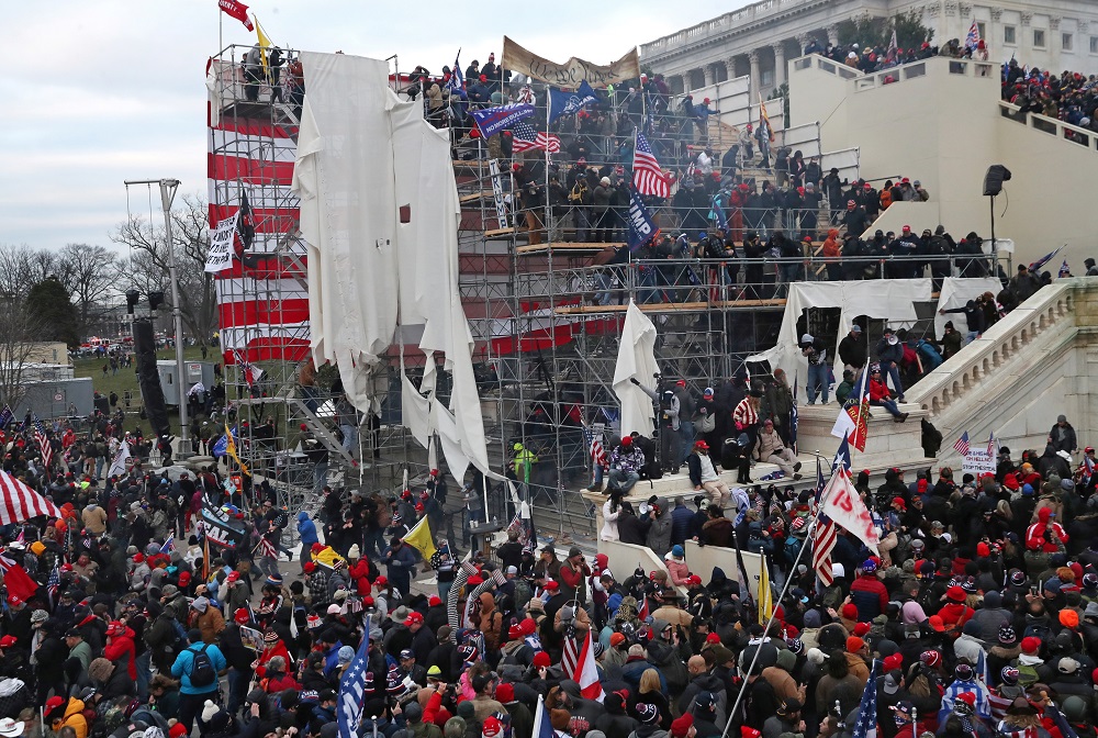 A mob of supporters of US President Donald Trump storm the US Capitol Building in Washington January 6, 2021. u00e2u20acu201d Reuters pic