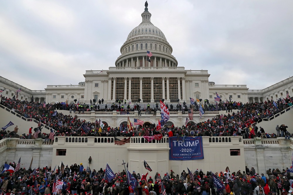 Supporters of US President Donald Trump gather at the west entrance of the Capitol during a u00e2u20acu02dcStop the Stealu00e2u20acu2122 protest outside of the Capitol building in Washington DC January 6, 2021. u00e2u20acu201d Reuters pic