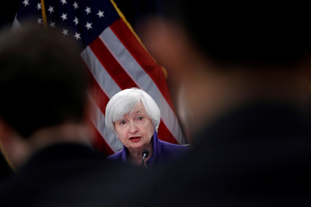 US outgoing Federal Reserve Chair Janet Yellen holds a news conference after a two-day Federal Open Market Committee meeting in Washington December 13, 2017. u00e2u20acu201d Reuters pic
