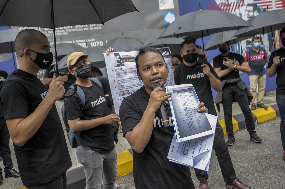 MUDA co-founder Amir Abdul Hadi speaks to the media during a press conference at the Dang Wangi LRT station in Kuala Lumpur January 5, 2020. u00e2u20acu201d Picture by Shafwan Zaidon