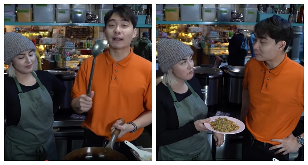 Ng and Haigh exchanging hilarities especially when Ng started cooking his egg fried rice dish. u00e2u20acu201d Screen capture via Youtube/mrnigelng
