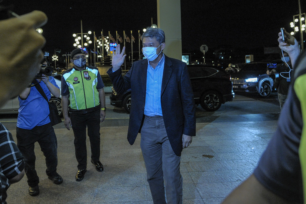Umno deputy president Datuk Seri Mohamad Hassan arrives for the Umno supreme council meeting at Menara Onn in Kuala Lumpur January 6, 2021. u00e2u20acu201d Picture by Shafwan Zaidon