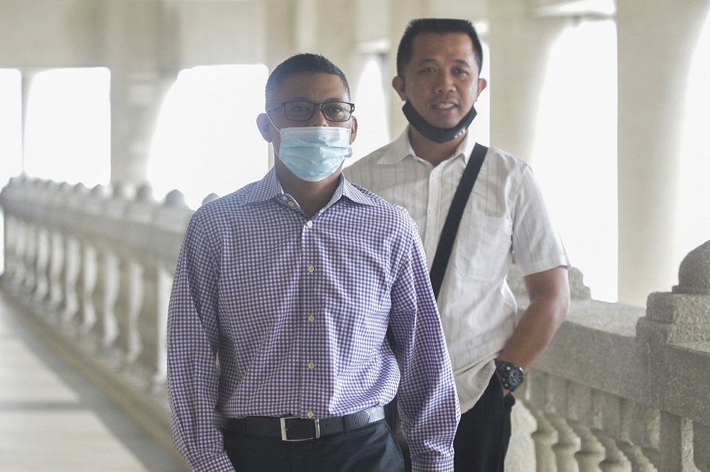 Former 1MDB chief executive officer, Mohd Hazem Abdul Rahman, at the Kuala Lumpur High Court January 7, 2021. u00e2u20acu201d Picture by Miera Zulyana