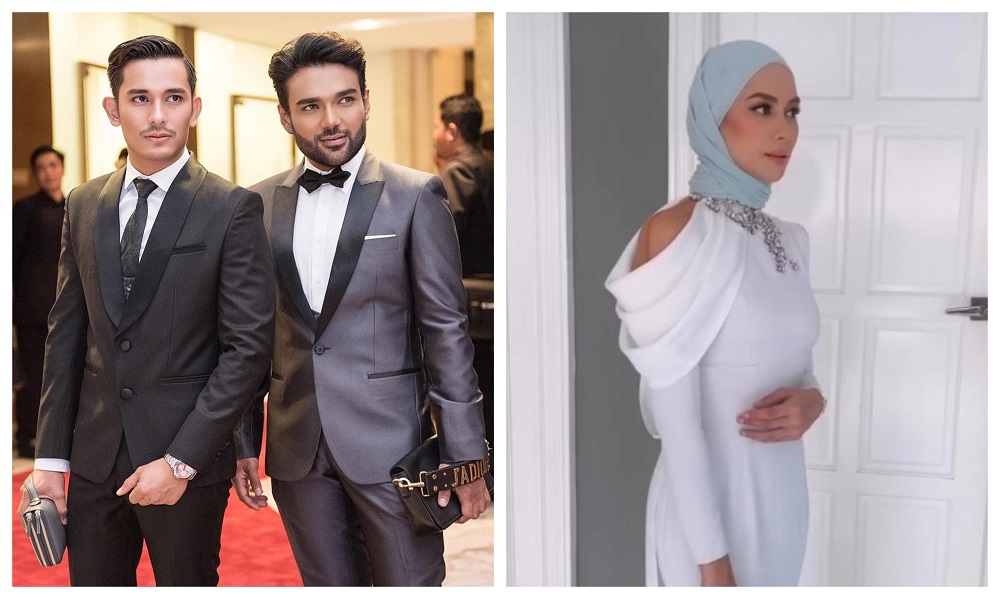 Rizman Nordin (second from left) of Rizman Ruzaini says Hudsonu00e2u20acu2122s actions could tarnish his fashion labelu00e2u20acu2122s image and reputation.  u00e2u20acu201d  Pictures from Instagram/Rizman Ruzaini, Natasha Hudson