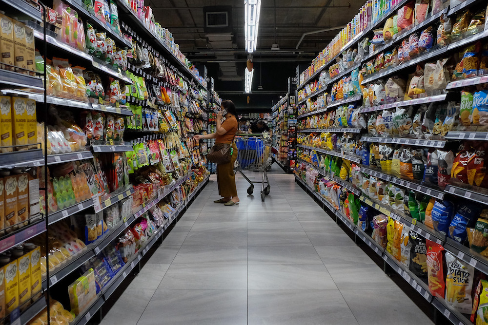 A man wearing a face mask shops for groceries at the Village Grocer at Mid Valley in Kuala Lumpur January 9, 2021. u00e2u20acu201d Picture by Yusof Mat Isa
