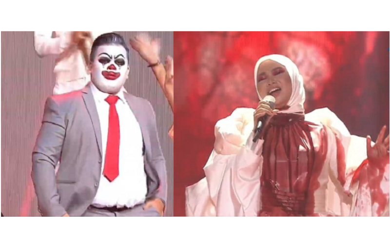 Performances by Drama Band and Aina Abdul raised eyebrows for the wrong reasons at last yearu00e2u20acu2122s competition. u00e2u20acu201d Pictures via Twitter/YBZharif and aca_pyka