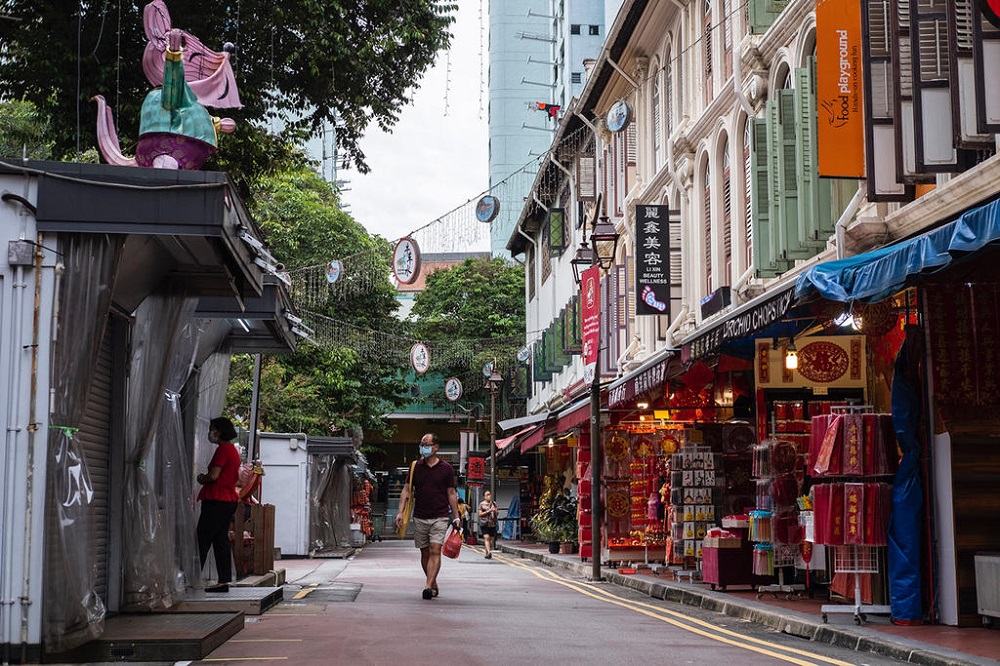 Chinatown, which is usually buzzing with crowds in the lead-up to Chinese New Year, is quieter in 2021, with bazaars and fairs either cancelled or scaled down. u00e2u20acu201d TODAY pic
