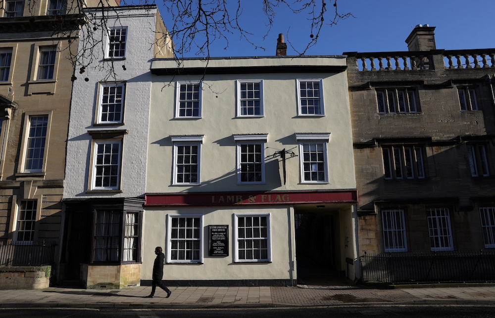 The Lamb and Flag is seen as the Grade-II listed pub is forced to close, after more than 400 years of business, following outbreak of the coronavirus disease (Covid-19) pandemic, in central Oxford, Britain, January 25, 2021. u00e2u20acu201d Reuters pic