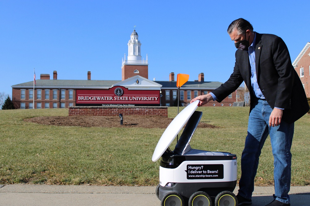Starship is a small robot that can deliver food or small supplies autonomously and quickly. u00e2u20acu201d Picture courtesy of Starship Technologies