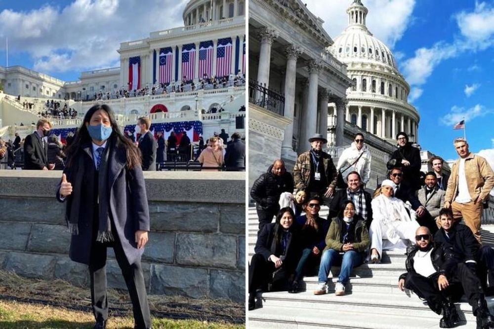 Singaporean music arranger and orchestrator Lenny Wee (bottom left in group photo) was the music director for Jennifer Lopezu00e2u20acu2122s performance at the US presidential inauguration ceremony on January 20, 2021. u00e2u20acu201d Instagram/Jennifer Lopez pic via TODAY