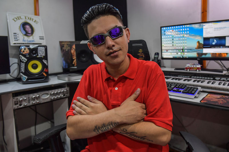 Brazilian musician Leandro Aparecido Ferreira, known as MC Fioti, poses at a recording studio, in Sao Paulo, Brazil January 20, 2021. u00e2u20acu201d AFP pic