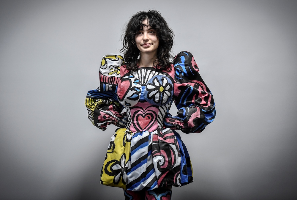 A model wearing a creation of French fashion designer Charles de Vilmorin poses on January 27, 2021 in Paris. u00e2u20acu201d AFP pic