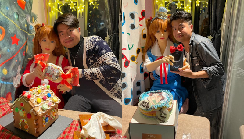 Tse never forgets to celebrate the holidays and special days with Mochi. — Picture via Facebook/Tse Tin Wing