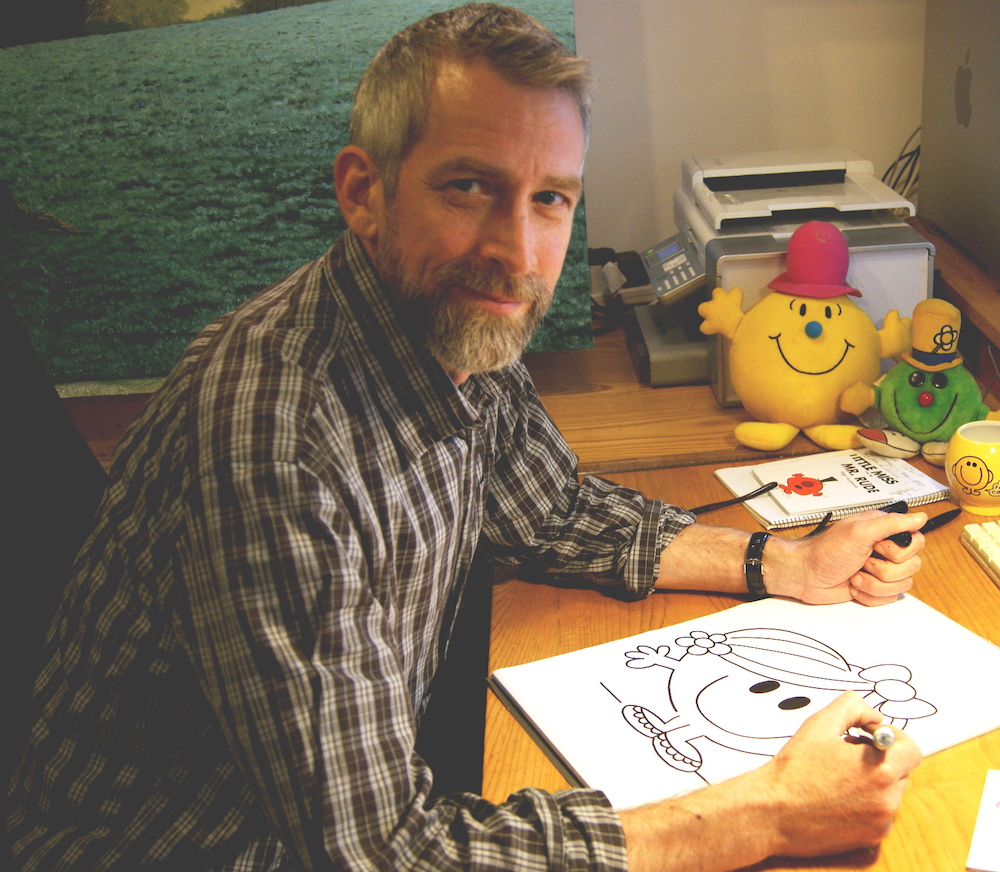 An undated handout picture shows Adam Hargreaves, son of Mr Men creator Roger Hargreaves working on a character. u00e2u20acu201d AFP pic