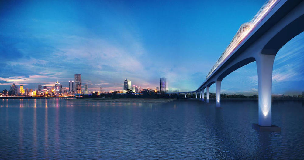 An artistu00e2u20acu2122s impression of the Johor Baru-Singapore Rapid Transit System Link bridge. u00e2u20acu201d Picture courtesy of Land Transport Authority via TODAY