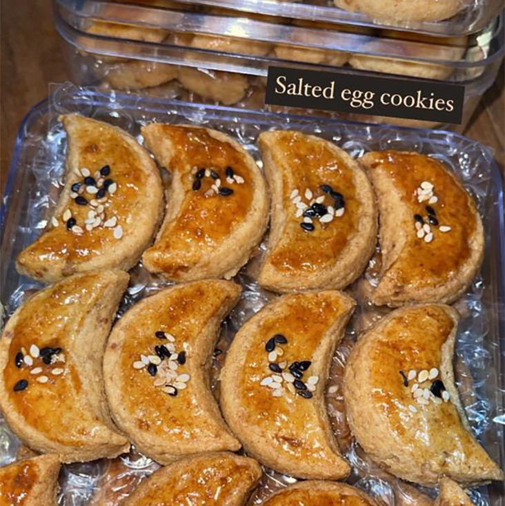 Debbie Teoh's salted egg cookies are highly sought after for their creamy, savoury and sweet combination — Picture by Desiree Loke