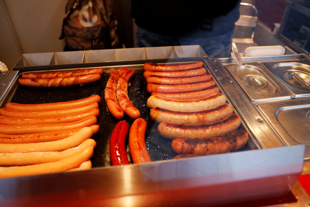 Sausages, also known as u00e2u20acu02dcFrench hot dogsu00e2u20acu2122 are seen at a sausage stand in Copenhagen, Denmark January 18, 2021. u00e2u20acu201d Reuters picnn