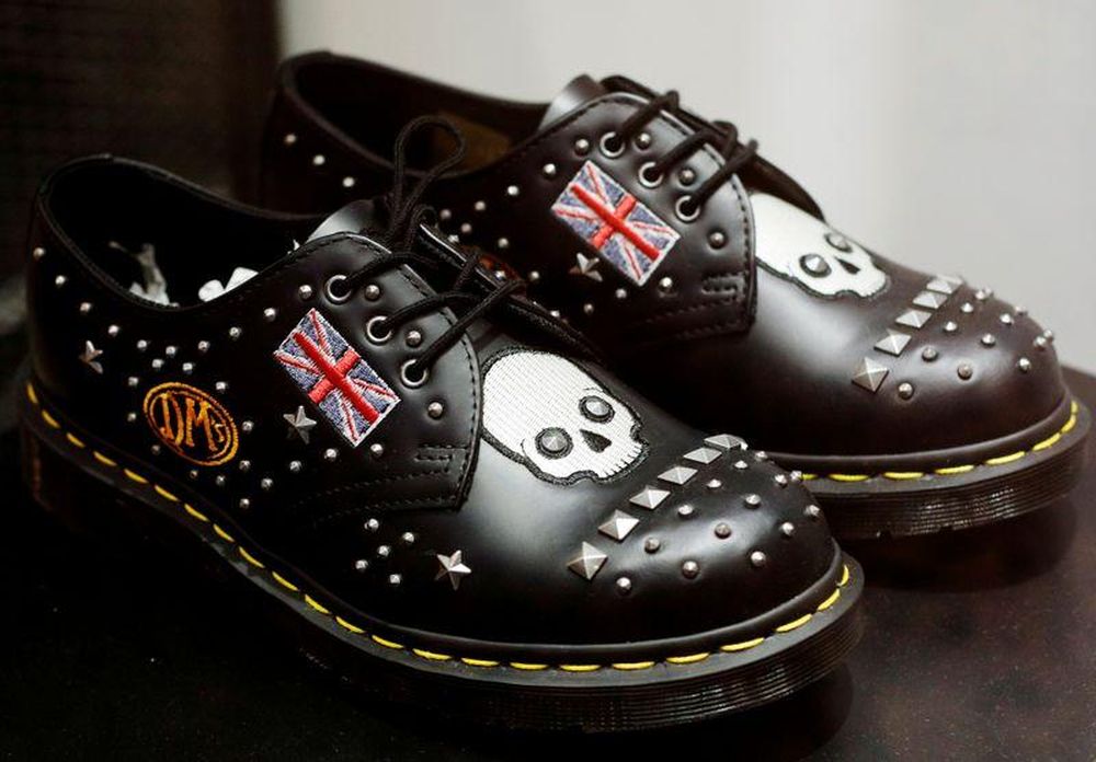 A pair of Dr. Martens shoes adorned with the Union Jack is displayed at a shop in Singapore, December 14, 2018. u00e2u20acu201d Reuters pic