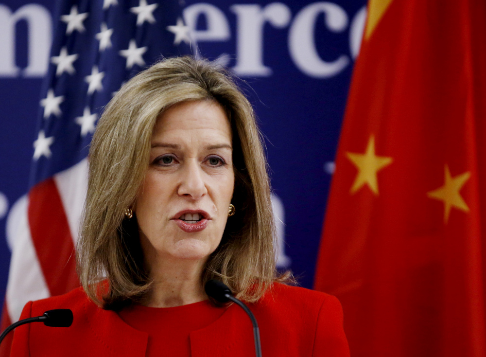 US Department of Energy Deputy Secretary Elizabeth Sherwood-Randall makes a speech at Microsoft China Center in Beijing April 14, 2015. u00e2u20acu201d Reuters pic 