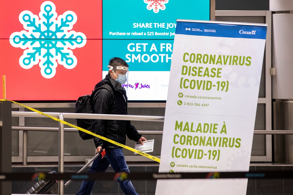 A man walks through terminal 3, amid a spike in coronavirus disease cases, at Pearson airport near Toronto, Ontario, Canada December 30, 2020. u00e2u20acu2022 Reuters pic