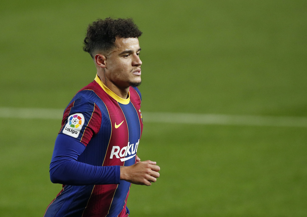 Barcelona's Philippe Coutinho during the match against Levante at Camp Nou in Barcelona, December 13, 2020. u00e2u20acu2022 Reuters picnnn