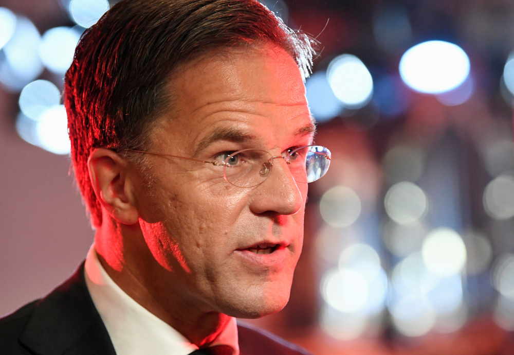 Dutch Prime Minister Mark Rutte of the Peopleu00e2u20acu2122s Party for Freedom and Democracy speaks after a televised debate on the eve of European elections in Amsterdam, Netherlands, May 23, 2019. u00e2u20acu201d Reuters pic 