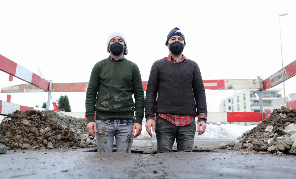 Swiss concept artists Frank and his twin-brother Patrik Riklin perform during the presentation of their u00e2u20acu02dcFondation Riklinu00e2u20acu2122 project in Regensdorf, Switzerland January 22, 2021. u00e2u20acu201d Reuters picnn