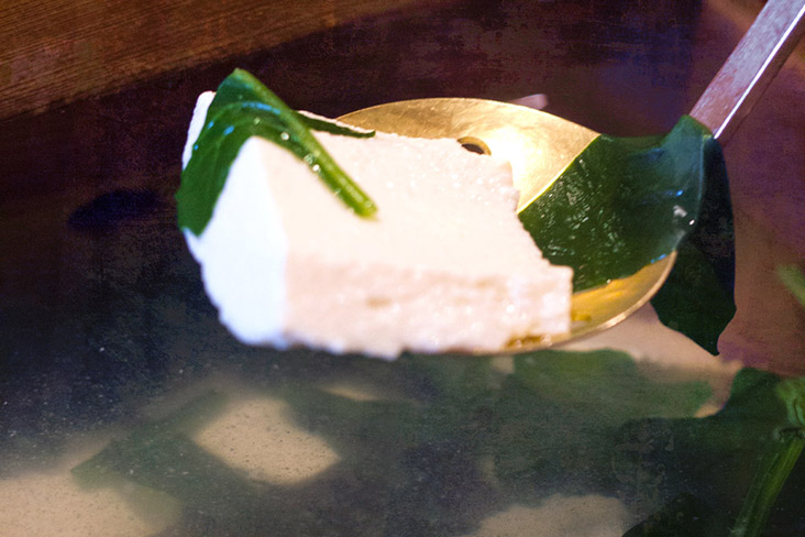 Delicate 'yudofu' is the epitome of Japanese vegan comfort food.