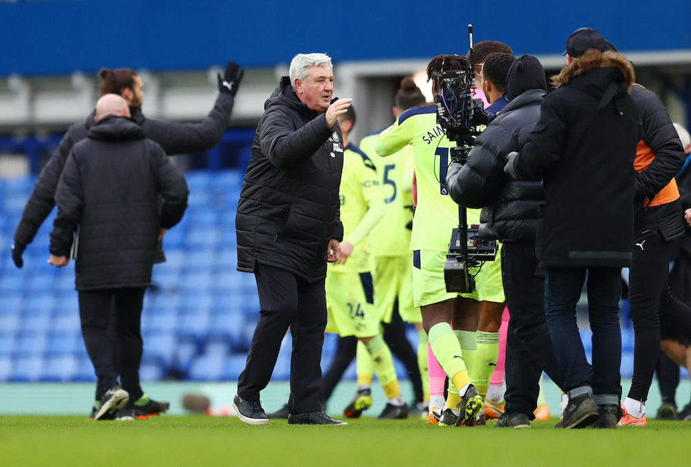 Newcastle United manager Steve Bruce after the match against Everton at Goodison Park in Liverpool, January 30, 2021. .u00e2u20acu201d Reuters pic