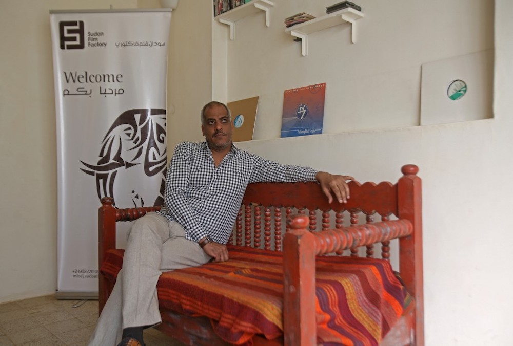 In this file photo taken on November 11, 2019, Talal Afifi, founder and director of ‘Sudan Film Factory’ speaks to AFP in the Sudanese capital Khartoum. — AFP