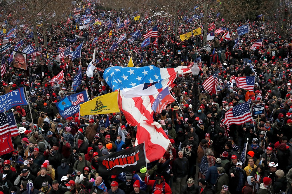 Pro-Trump protesters clash with Capitol police at a rally to contest the certification of the 2020 US presidential election results by the US Congress in Washington January 6, 2021. u00e2u20acu2022 Reuters pic