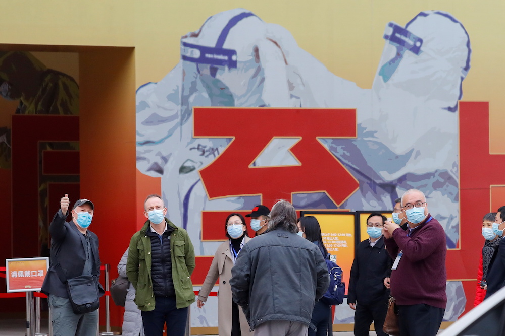 Members of the World Health Organisation tasked with investigating the origins of the coronavirus disease pandemic visit an exhibition on how China fought the coronavirus in Wuhan, Hubei province, China, January 30, 2021. u00e2u20acu201d Reuters pic