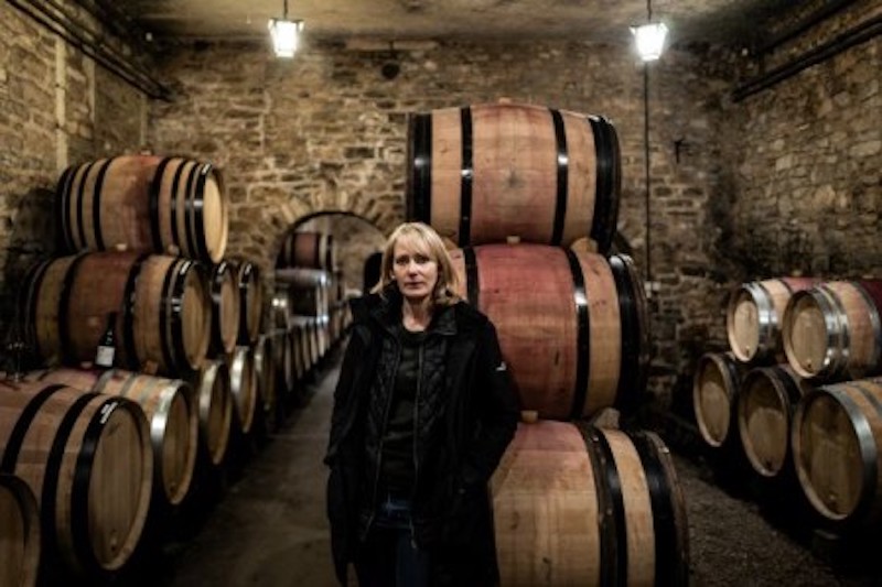Australian wine merchant Jane Eyre poses in the Chateau de Blignyu00e2u20acu2122s cellar in Bligny-les-Beaune.1. u00e2u20acu201d AFP-Relaxnews picnn