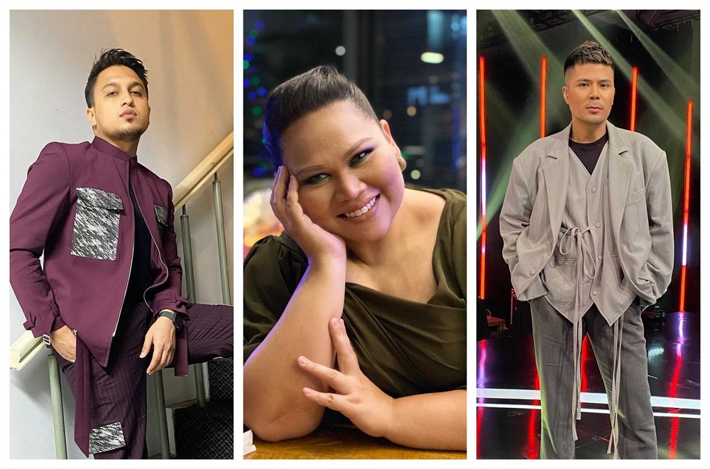 (From left) This yearu00e2u20acu2122s hosts Haziq Hussni, Sherry Alhadad and Awal Ashaari. u00e2u20acu2022 Pictures via Instagram/Haziq Hussni, Sherry Alhadad, Awal Ashaari