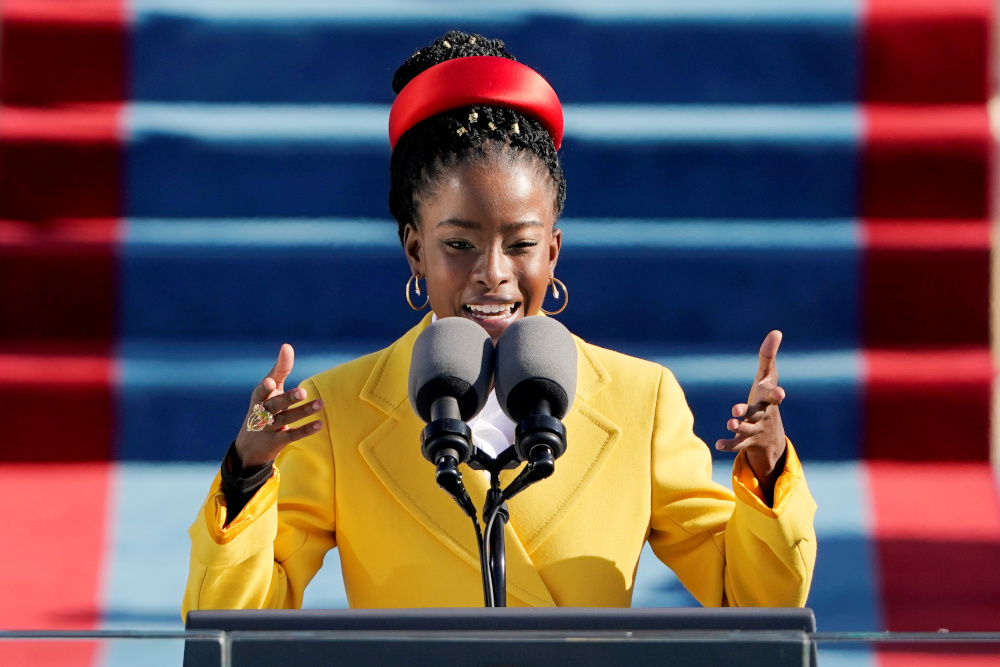 American poet Amanda Gorman reads a poem during the 59th Presidential Inauguration at the US Capitol in Washington January 20, 2021. u00e2u20acu201d AFP picnn