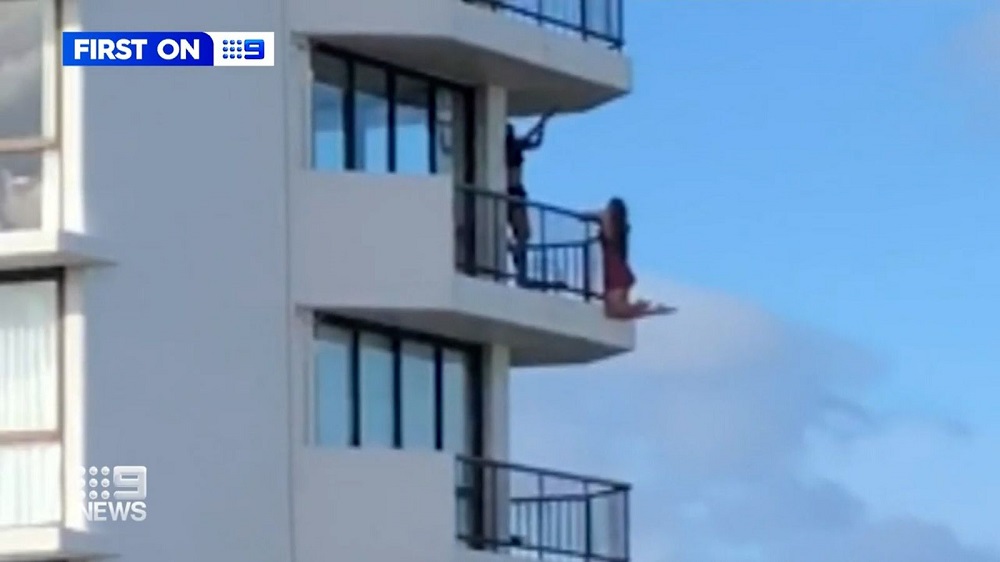 The daredevil act didnu00e2u20acu2122t go down well on social media. u00e2u20acu201d Screengrab from Facebook/9News