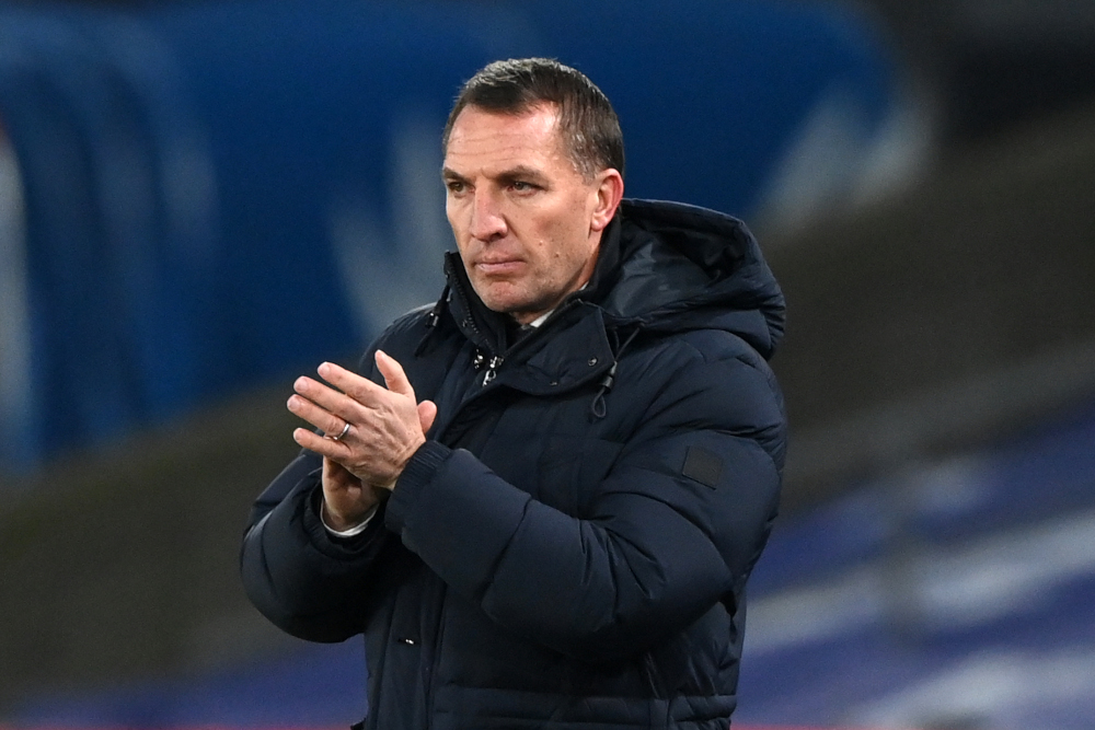 Leicester City manager Brendan Rodgers gestures from the sidelines during the English Premier League football match between Crystal Palace and Leicester City at Selhurst Park in south London December 28, 2020. u00e2u20acu201d AFP pic 