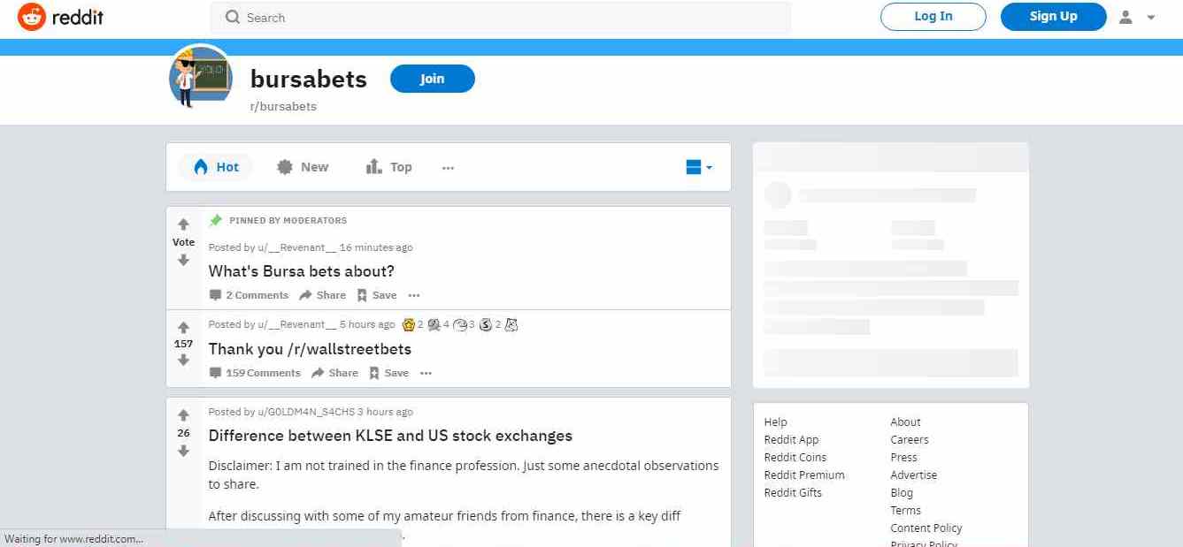Several Malaysians have now started their own version at social aggregator Reddit, called u00e2u20acu02dcbursabetsu00e2u20acu2122.