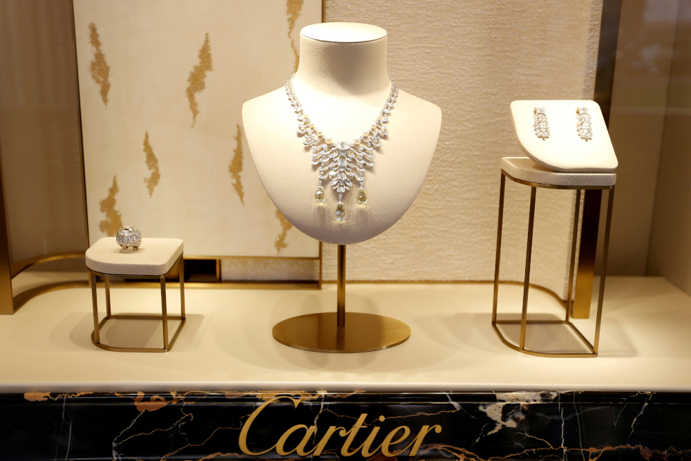 Jewellery is displayed at a Cartier store on Place Vendome in Paris, France, July 2, 2019. u00e2u20acu201d Reuters picnn