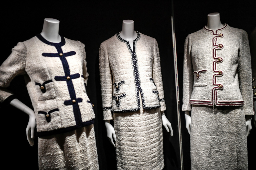 A file photo taken September 25, 2020 shows creations by French designer Gabrielle Chanel displayed during the exhibition u00e2u20acu02dcGabrielle Chanel, fashion manifestou00e2u20acu2122 at the Galliera Palais fashion museum in Paris. u00e2u20acu201d AFP pic 