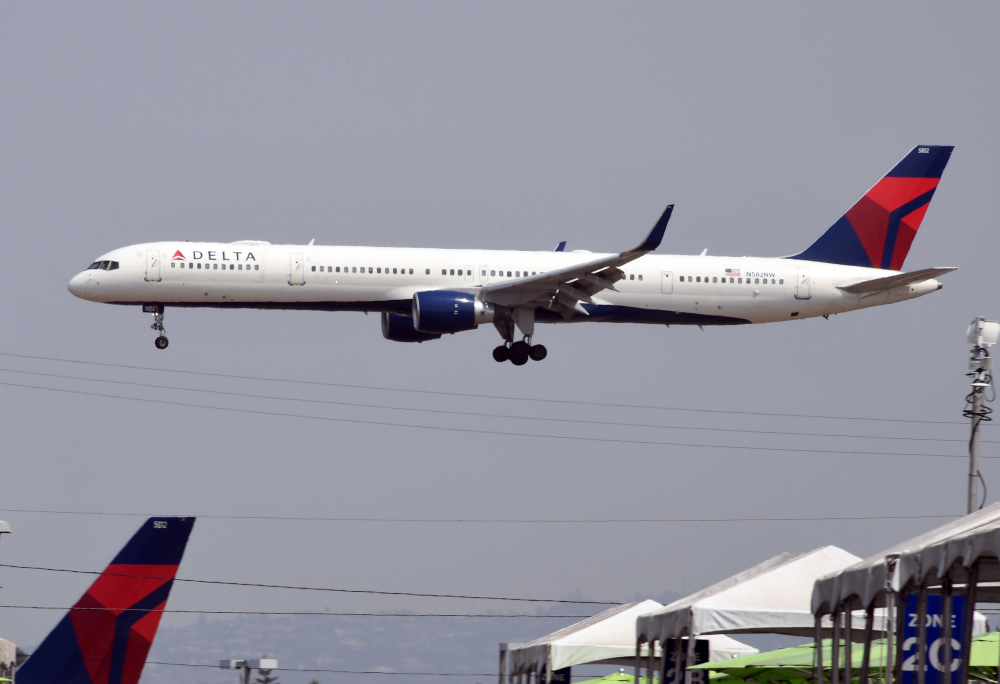 In this file photo taken August 20, 2020, a Delta Airlines lands at Los Angeles International Airport in Los Angeles, California. u00e2u20acu201d AFP pic 